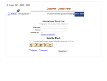 Tablet Screenshot of cp.greenwebhost.net